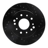 R1 Concepts 63-82 Chevrolet Camaro Front/Rear Right Drilled & Slotted Black Brake Rotor by R1 Concepts RNC-633-47008R