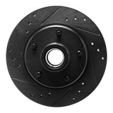 R1 Concepts 79-81 Buick Regal Front Left Drilled & Slotted Black Brake Rotor