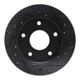 R1 Concepts 82-88 Chevrolet Camaro Rear Right Drilled & Slotted Black Brake Rotor by R1 Concepts RNC-633-47014R