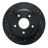 R1 Concepts 84-87 Chevrolet Corvette Front Left Drilled & Slotted Black Brake Rotor