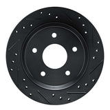 R1 Concepts 84-87 Chevrolet Corvette Front Right Drilled & Slotted Black Brake Rotor by R1 Concepts RNC-633-47015R