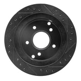 R1 Concepts 84-87 Chevrolet Corvette Rear Left Drilled & Slotted Black Brake Rotor by R1 Concepts RNC-633-47016L