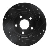 R1 Concepts 85-91 Buick Skylark Front Left Drilled & Slotted Black Brake Rotor by R1 Concepts RNC-633-47018L