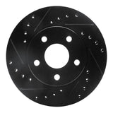R1 Concepts 85-91 Buick Skylark Front Left Drilled & Slotted Black Brake Rotor by R1 Concepts RNC-633-47018L