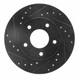 R1 Concepts 88-96 Buick Regal Front Left Drilled & Slotted Black Brake Rotor