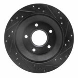 R1 Concepts 88-94 Chevrolet Corvette Front Left Drilled & Slotted Black Brake Rotor by R1 Concepts RNC-633-47021L