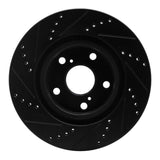R1 Concepts 88-94 Chevrolet Corvette Front Right Drilled & Slotted Black Brake Rotor by R1 Concepts RNC-633-47021R