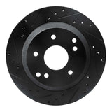 R1 Concepts 88-96 Chevrolet Corvette Rear Left Drilled & Slotted Black Brake Rotor