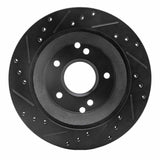 R1 Concepts 88-96 Chevrolet Corvette Rear Right Drilled & Slotted Black Brake Rotor by R1 Concepts RNC-633-47022R