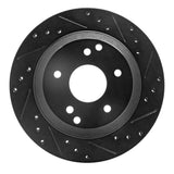 R1 Concepts 88-96 Chevrolet Corvette Rear Right Drilled & Slotted Black Brake Rotor by R1 Concepts RNC-633-47022R