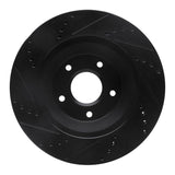 R1 Concepts 88-96 Chevrolet Corvette Left Front Drilled & Slotted Black Brake Rotor by R1 Concepts RNC-633-47023D