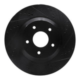 R1 Concepts 88-96 Chevrolet Corvette Left Front Drilled & Slotted Black Brake Rotor by R1 Concepts RNC-633-47023D