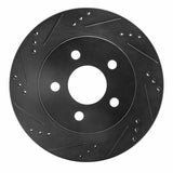 R1 Concepts 1993-1997 Chevrolet Camaro Rear Left Drilled & Slotted Black Brake Rotor by R1 Concepts RNC-633-47025L
