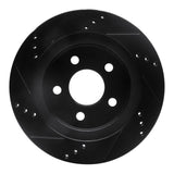R1 Concepts 93-97 Chevrolet Camaro Rear Right Drilled & Slotted Black Brake Rotor by R1 Concepts RNC-633-47025R