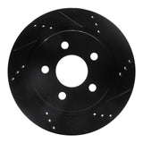R1 Concepts 93-97 Chevrolet Camaro Rear Right Drilled & Slotted Black Brake Rotor by R1 Concepts RNC-633-47025R