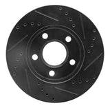 R1 Concepts 1990-1997 Buick LeSabre Front Left Drilled & Slotted Black Brake Rotor by R1 Concepts RNC-633-47026L