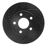 R1 Concepts 1990-1997 Buick LeSabre Front Left Drilled & Slotted Black Brake Rotor by R1 Concepts RNC-633-47026L