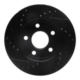 R1 Concepts 1990-1997 Buick LeSabre Front Right Drilled & Slotted Black Brake Rotor by R1 Concepts RNC-633-47026R