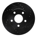 R1 Concepts 1990-1997 Buick LeSabre Front Right Drilled & Slotted Black Brake Rotor by R1 Concepts RNC-633-47026R