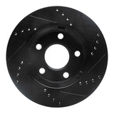 R1 Concepts 97-05 Chevrolet Classic Front Left Drilled & Slotted Black Brake Rotor by R1 Concepts RNC-633-47028L