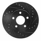 R1 Concepts 04-08 Chevrolet Malibu Front Right Drilled & Slotted Black Brake Rotor by R1 Concepts RNC-633-47031R