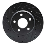R1 Concepts 05-05 Buick LeSabre Front Left Drilled & Slotted Black Brake Rotor