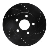 R1 Concepts 06-11 Chevrolet HHR Front Right Drilled & Slotted Black Brake Rotor by R1 Concepts RNC-633-47033R