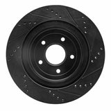 R1 Concepts 06-13 Chevrolet Corvette Rear Left Drilled & Slotted Black Brake Rotor by R1 Concepts RNC-633-47035L