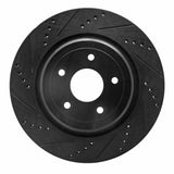 R1 Concepts 06-13 Chevrolet Corvette Rear Left Drilled & Slotted Black Brake Rotor by R1 Concepts RNC-633-47035L