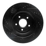 R1 Concepts 06-13 Chevrolet Corvette Rear Right Drilled & Slotted Black Brake Rotor by R1 Concepts RNC-633-47035R