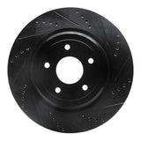 R1 Concepts 06-13 Chevrolet Corvette Rear Right Drilled & Slotted Black Brake Rotor by R1 Concepts RNC-633-47035R