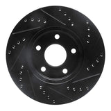R1 Concepts 07-10 Chevrolet Cobalt Front Left Drilled & Slotted Black Brake Rotor by R1 Concepts RNC-633-47036L