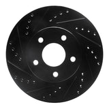 R1 Concepts 07-10 Chevrolet Cobalt Front Left Drilled & Slotted Black Brake Rotor by R1 Concepts RNC-633-47036L