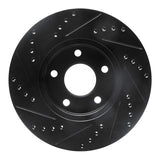 R1 Concepts 07-10 Chevrolet Cobalt Front Right Drilled & Slotted Black Brake Rotor by R1 Concepts RNC-633-47036R