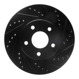 R1 Concepts 07-10 Chevrolet Cobalt Front Right Drilled & Slotted Black Brake Rotor by R1 Concepts RNC-633-47036R