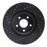 R1 Concepts 07-10 Chevrolet HHR Front Right Drilled & Slotted Black Brake Rotor by R1 Concepts RNC-633-47037R