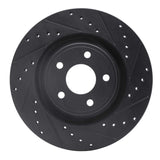 R1 Concepts 07-10 Chevrolet HHR Front Right Drilled & Slotted Black Brake Rotor by R1 Concepts RNC-633-47037R