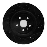 R1 Concepts 09-24 Cadillac CTS Rear Left Drilled & Slotted Black Brake Rotor by R1 Concepts RNC-633-47039L