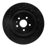 R1 Concepts 09-24 Cadillac CTS Rear Right Drilled & Slotted Black Brake Rotor by R1 Concepts RNC-633-47039R