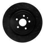 R1 Concepts 09-24 Cadillac CTS Rear Right Drilled & Slotted Black Brake Rotor by R1 Concepts RNC-633-47039R