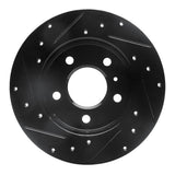 R1 Concepts 04-16 Buick Allure Rear Right Drilled & Slotted Black Brake Rotor by R1 Concepts RNC-633-47042R