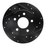 R1 Concepts 04-16 Buick Allure Rear Right Drilled & Slotted Black Brake Rotor by R1 Concepts RNC-633-47042R