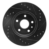 R1 Concepts 11-23 Chevrolet Bolt EUV Front Left Drilled & Slotted Black Brake Rotor by R1 Concepts RNC-633-47043L