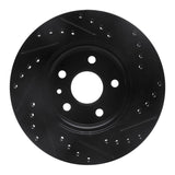 R1 Concepts 11-23 Chevrolet Bolt EUV Front Right Drilled & Slotted Black Brake Rotor by R1 Concepts RNC-633-47043R