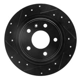 R1 Concepts 11-19 Buick Verano Rear Left Drilled & Slotted Black Brake Rotor by R1 Concepts RNC-633-47044L