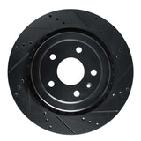 R1 Concepts 14-19 Chevrolet Corvette Rear Right Drilled & Slotted Black Brake Rotor by R1 Concepts RNC-633-47047R