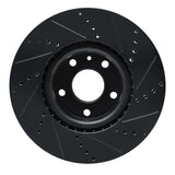 R1 Concepts 14-19 Chevrolet Corvette Front Left Drilled & Slotted Black Brake Rotor by R1 Concepts RNC-633-47050L
