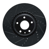 R1 Concepts 14-19 Chevrolet Corvette Front Right Drilled & Slotted Black Brake Rotor by R1 Concepts RNC-633-47050R