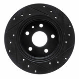 R1 Concepts 16-23 Chevrolet Bolt EV Rear Left Drilled & Slotted Black Brake Rotor by R1 Concepts RNC-633-47052L