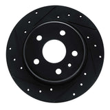 R1 Concepts 16-23 Chevrolet Bolt EV Rear Left Drilled & Slotted Black Brake Rotor by R1 Concepts RNC-633-47052L